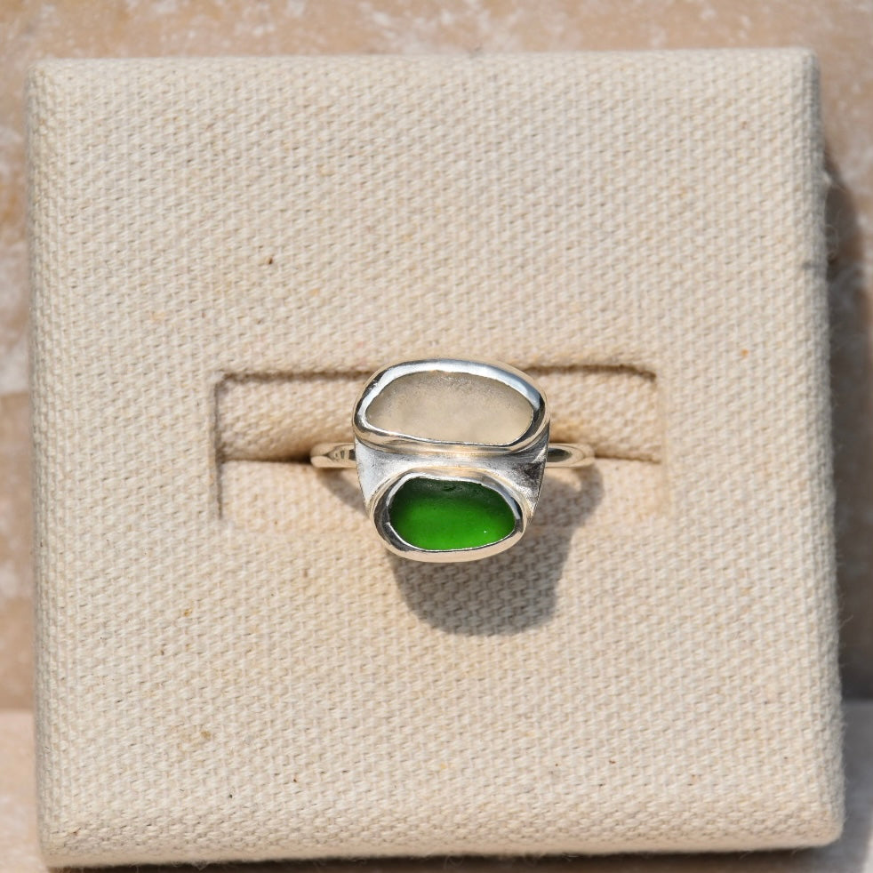 Mosaic Sea Glass Ring | Size O