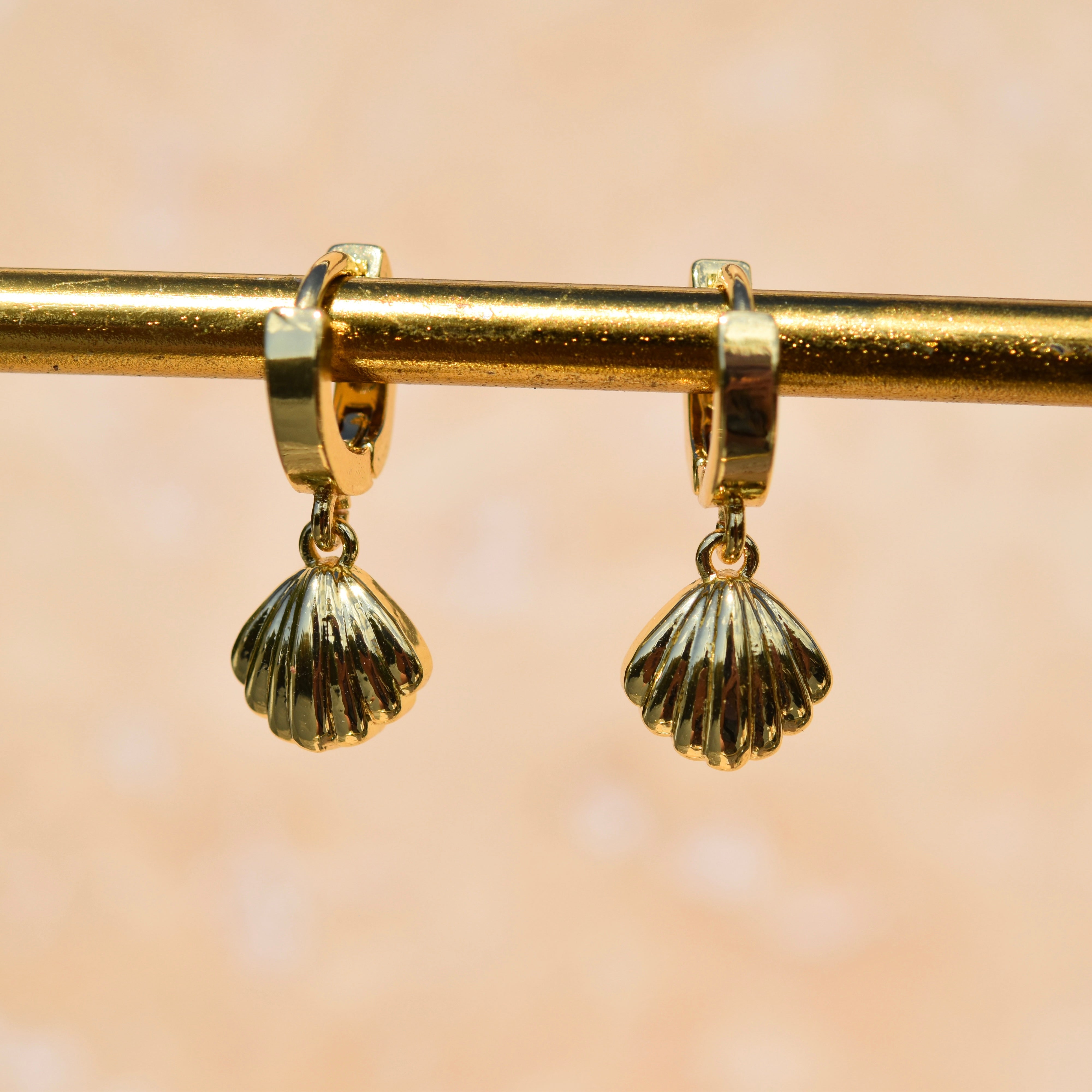 Sea Shell Huggie Earrings