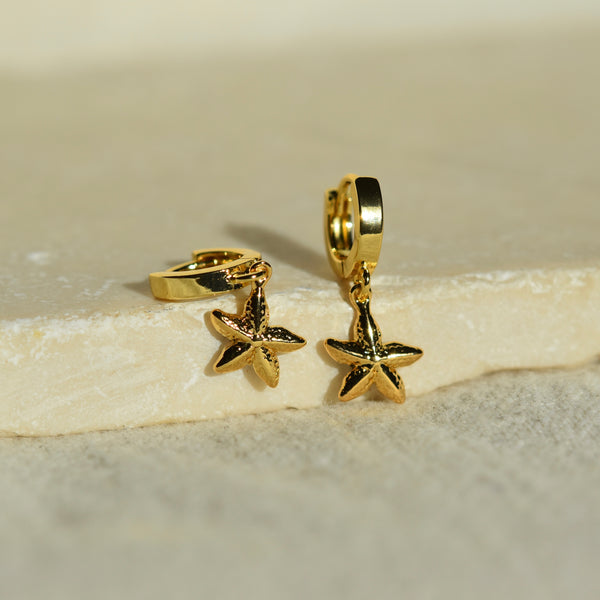 Starfish Huggie Earrings