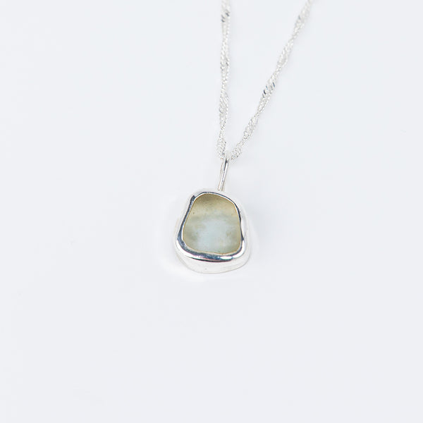 White Sea Glass Necklace