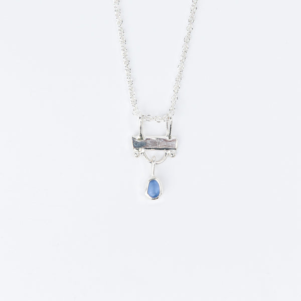 Blue Hanging Bar Necklace