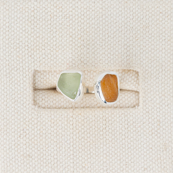 Double Sea Glass Ring