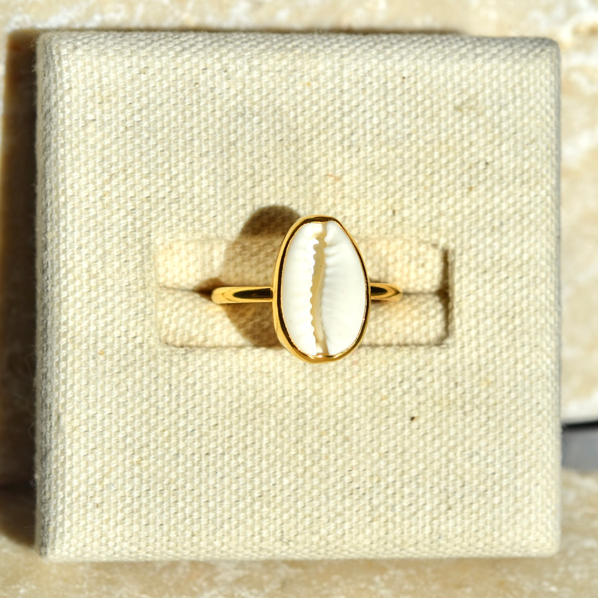 Cowrie Shell Ring | Sterling Silver Shell Ring UK | Broken Wave Jewellery